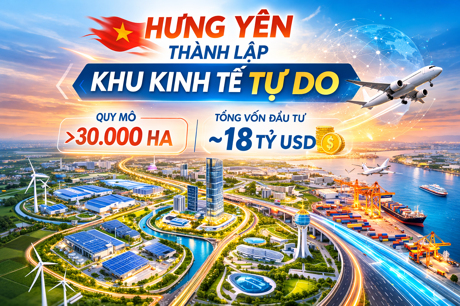 Hưng Yên thành lập Khu kinh tế tự do